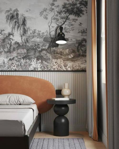 Терракота в интерьере спальни. 06