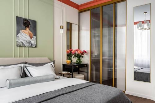 Евродвушка с оттенками коралла и бургунди. 05