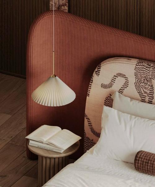 Терракота в интерьере спальни. 04