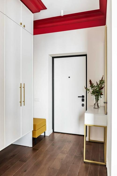 Евродвушка с оттенками коралла и бургунди. 09