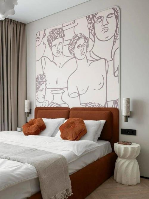 Терракота в интерьере спальни. 05